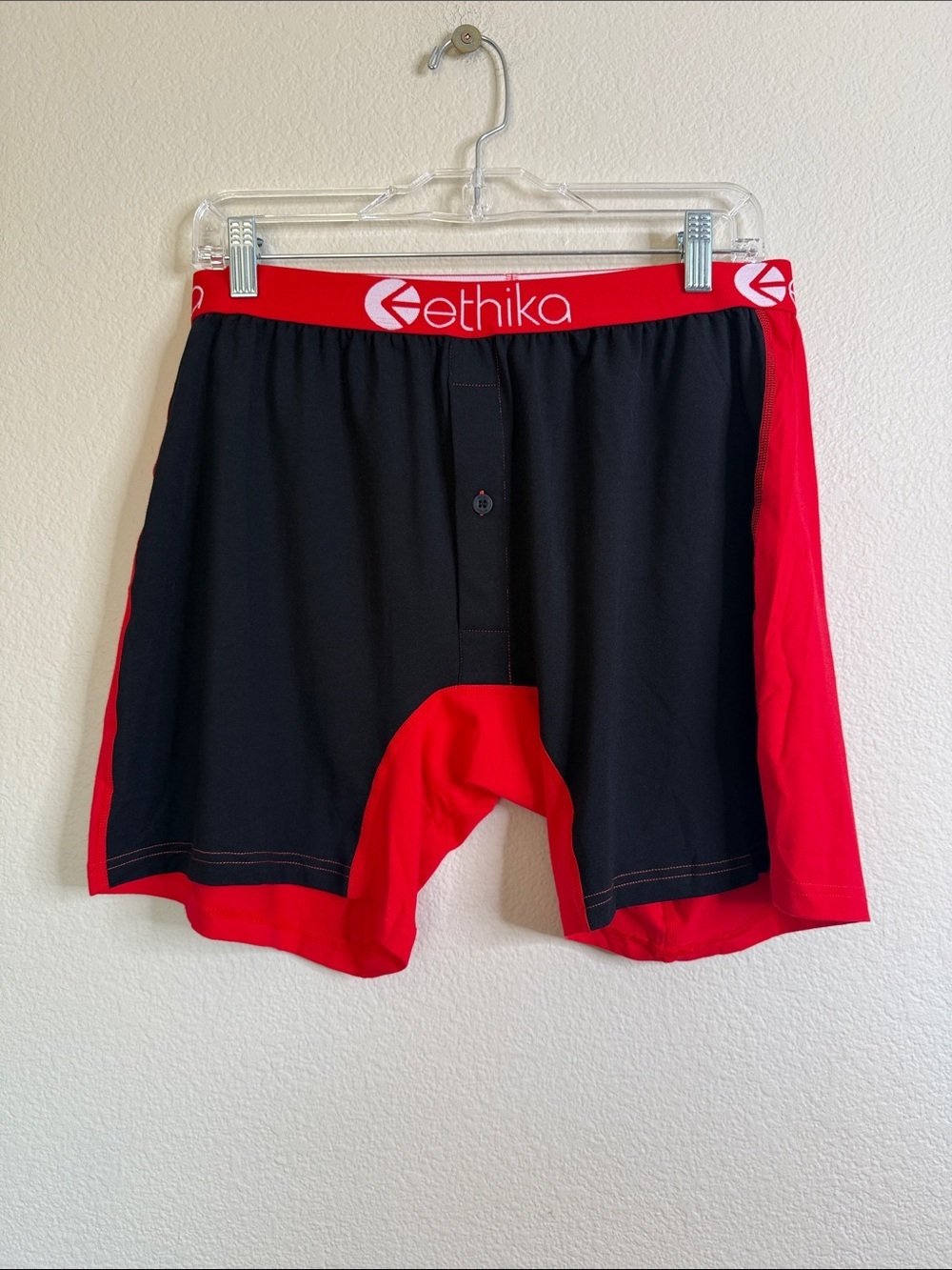 Ethika boxer briefs men’s large red black new